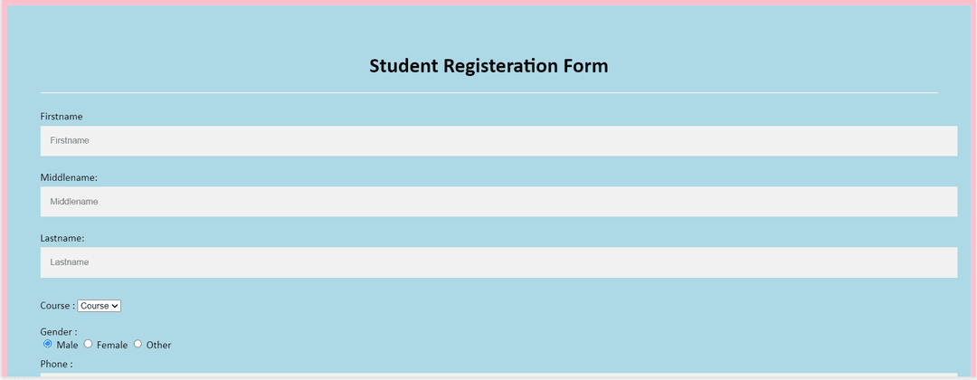 Registration Form